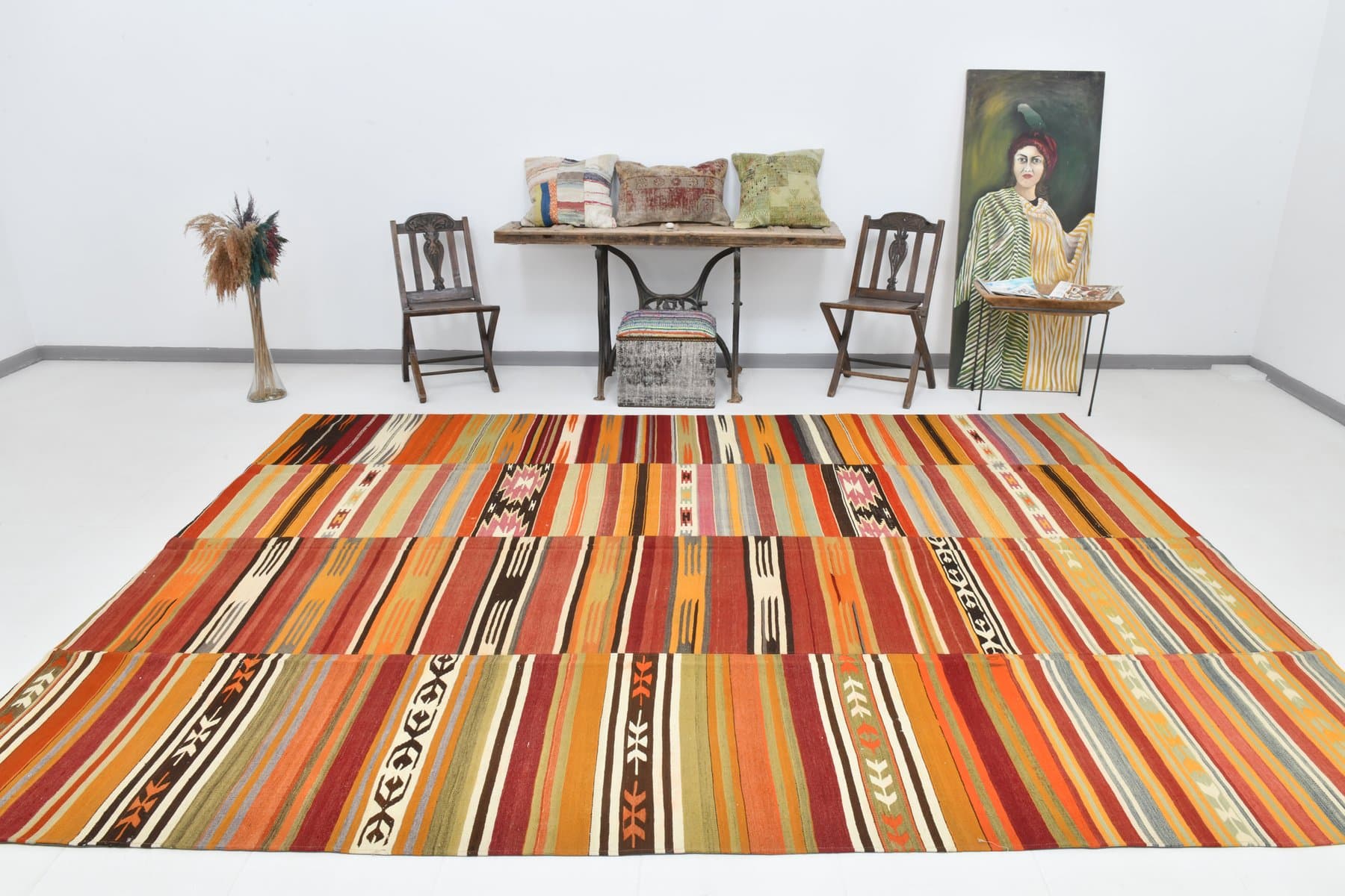 Dywan 360x260 cm, czerwony, wełna, Turcja, lata 70. - 217867