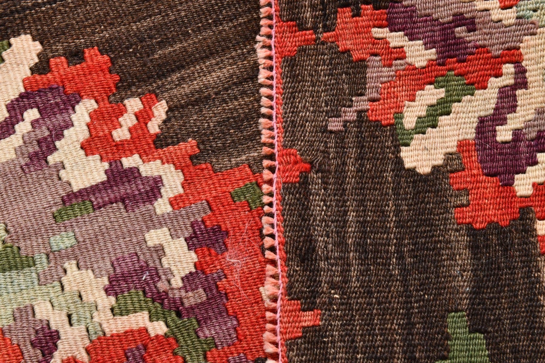 Kilim 334x244 cm, czerwony, wełna, Turcja, lata 70. - 217860