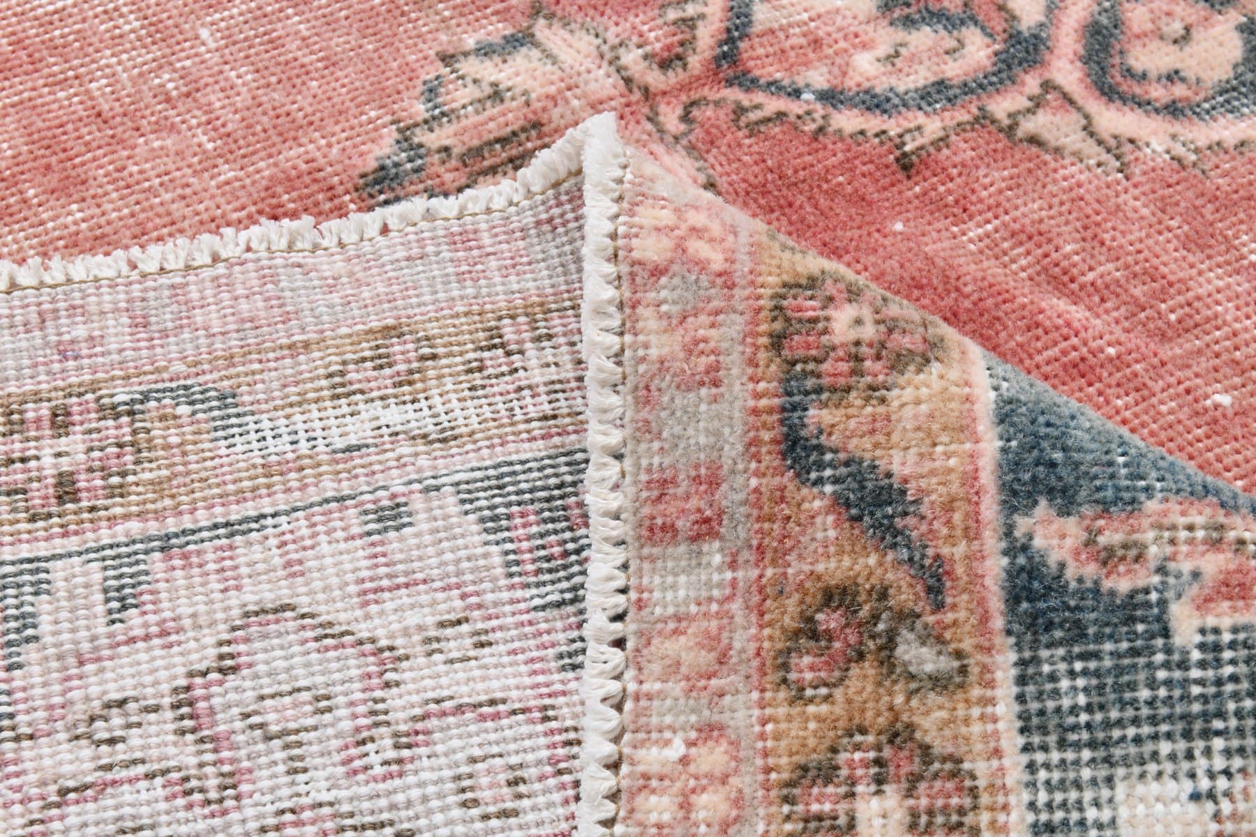 Dywan 227x366 cm, czerwony, beżowy, wełna, lata 70. - 217695