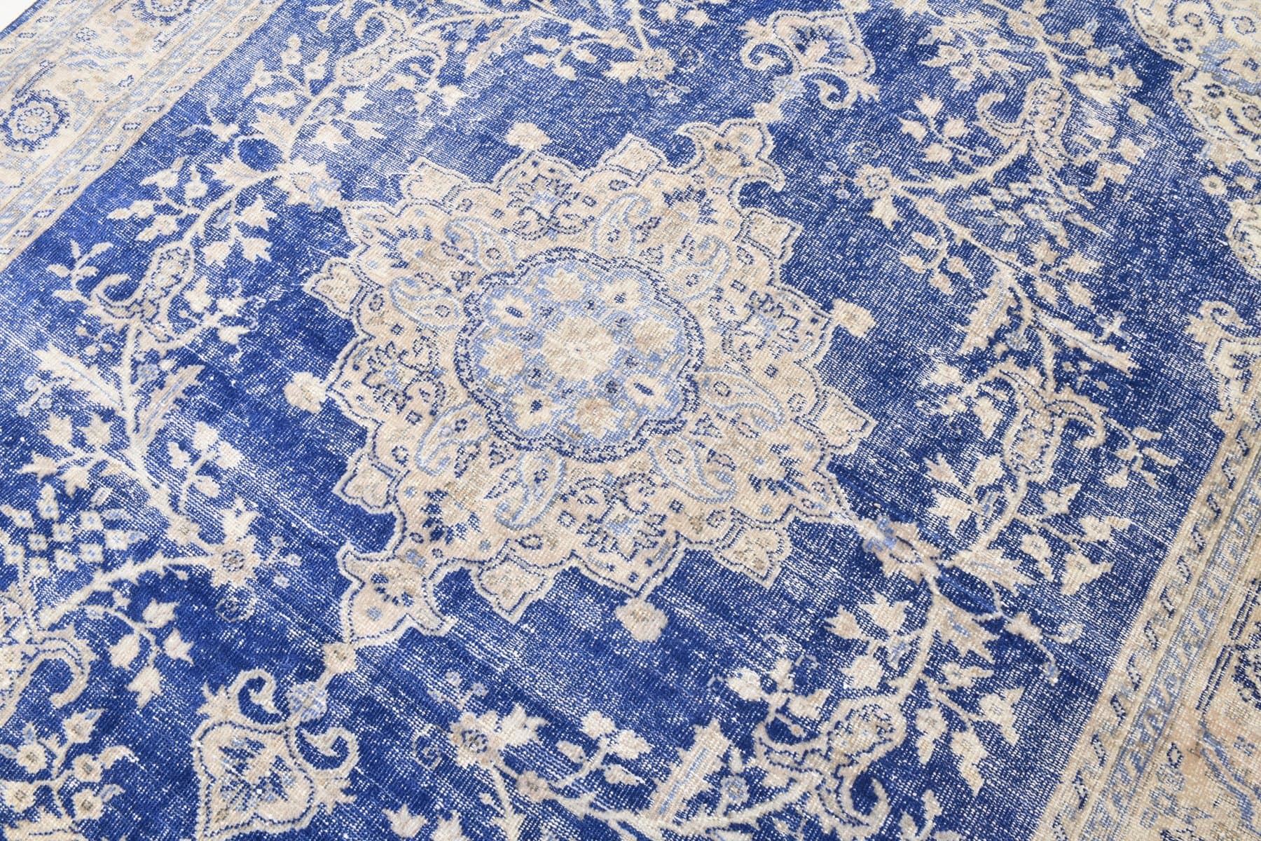 Dywan 332x250 cm, niebieski, wełna, lata 70. - 217678