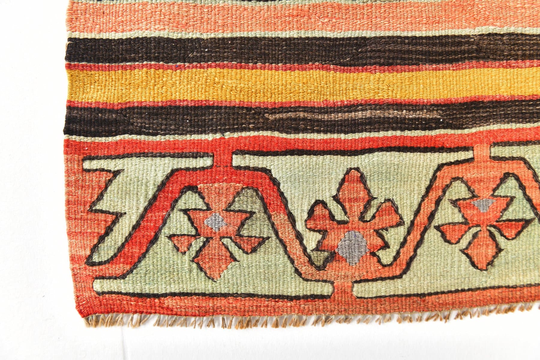 Kilim 161x291 cm, czerwony, wełna, Turcja, lata 70. - 217637
