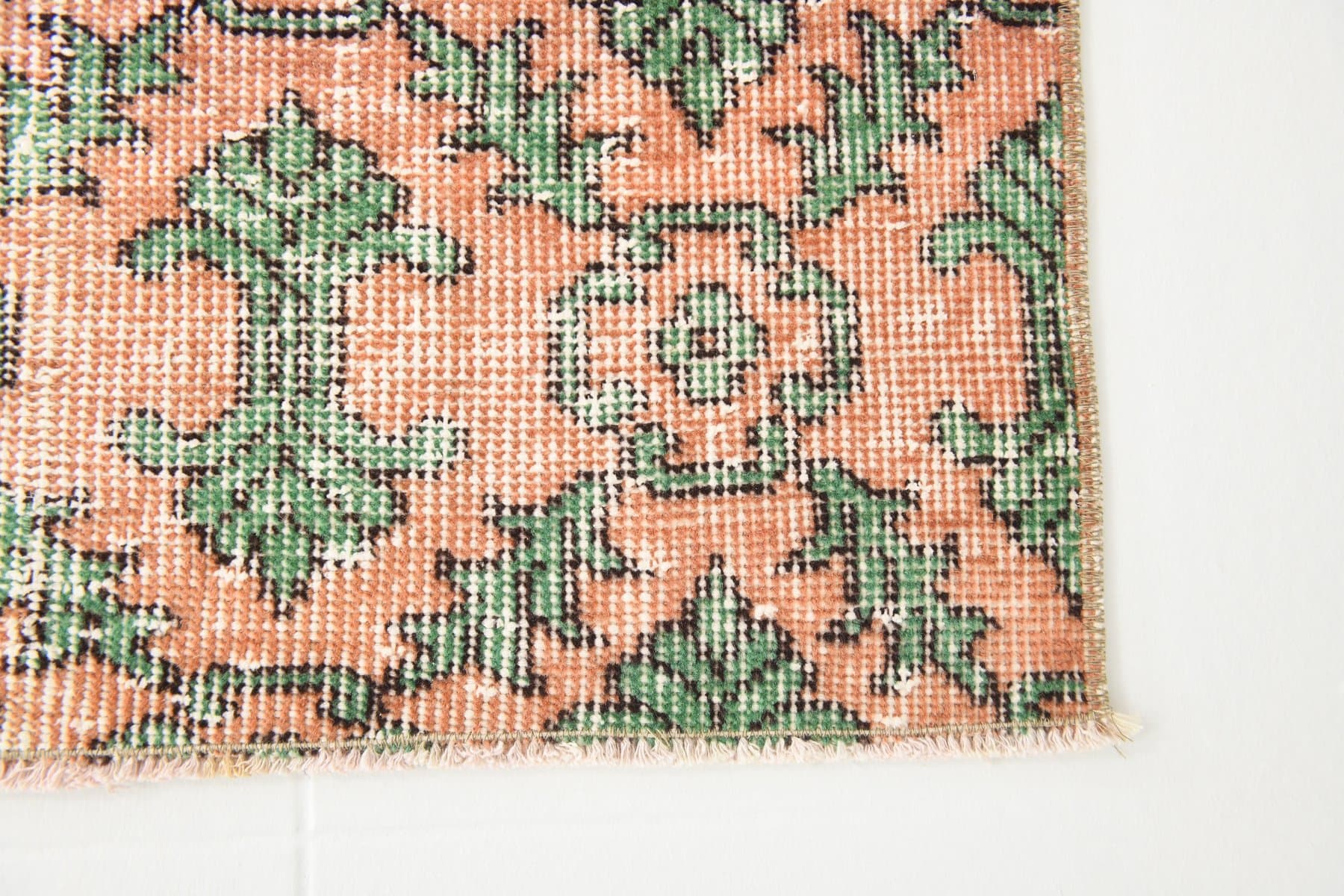 Chodnik 179x74 cm, beżowy, wełna, lata 70. - 217563