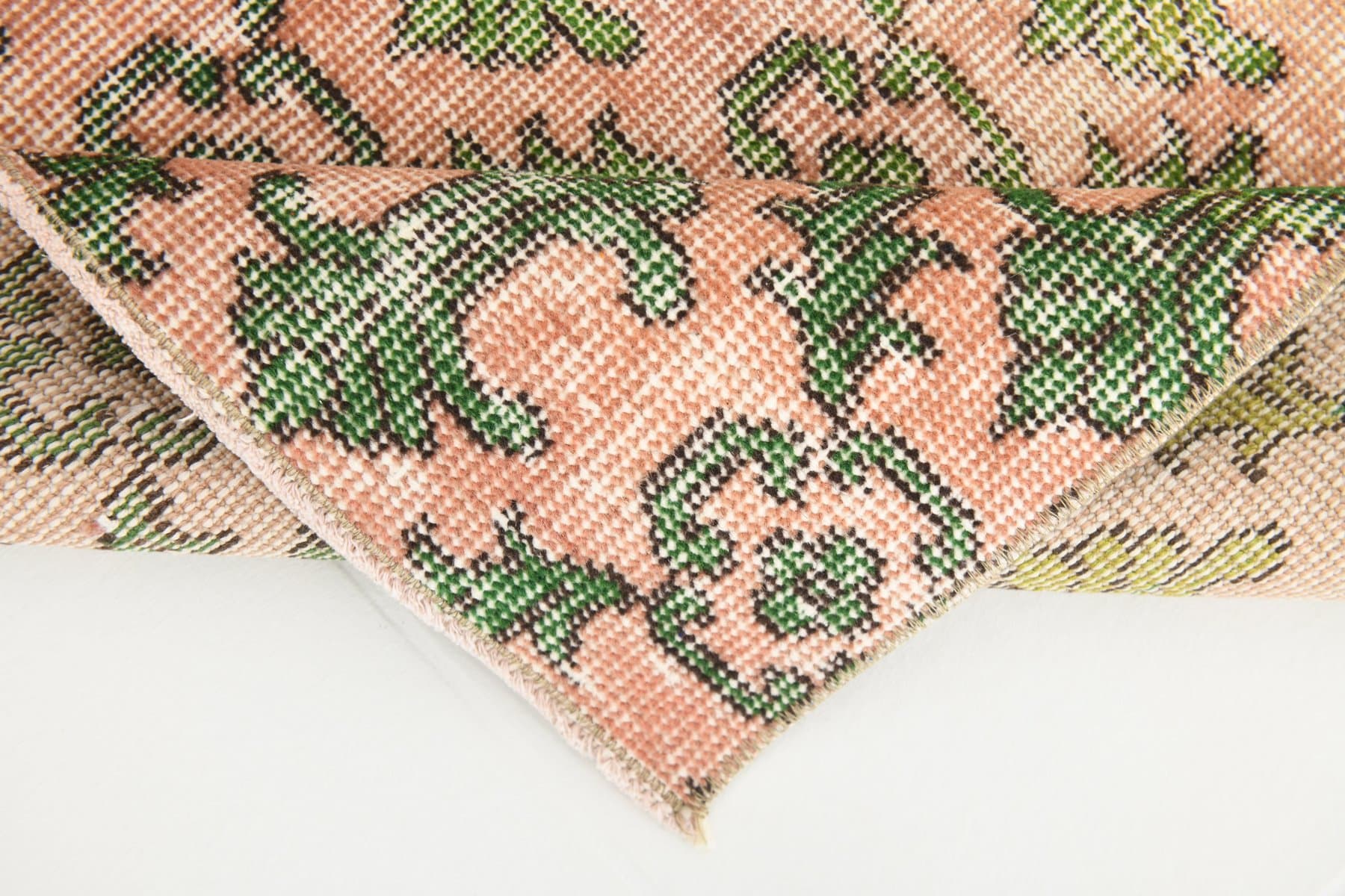 Chodnik 179x74 cm, beżowy, wełna, lata 70. - 217565