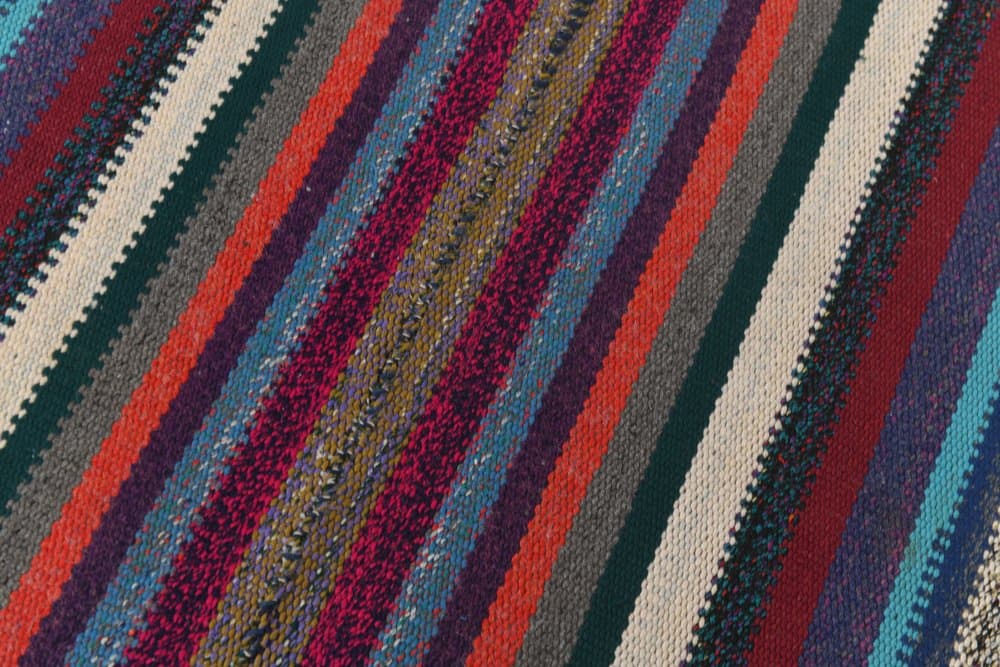 Chodnik 74x435 cm, czarny, czerwony, wełna, Turcja, lata 60. - 217483