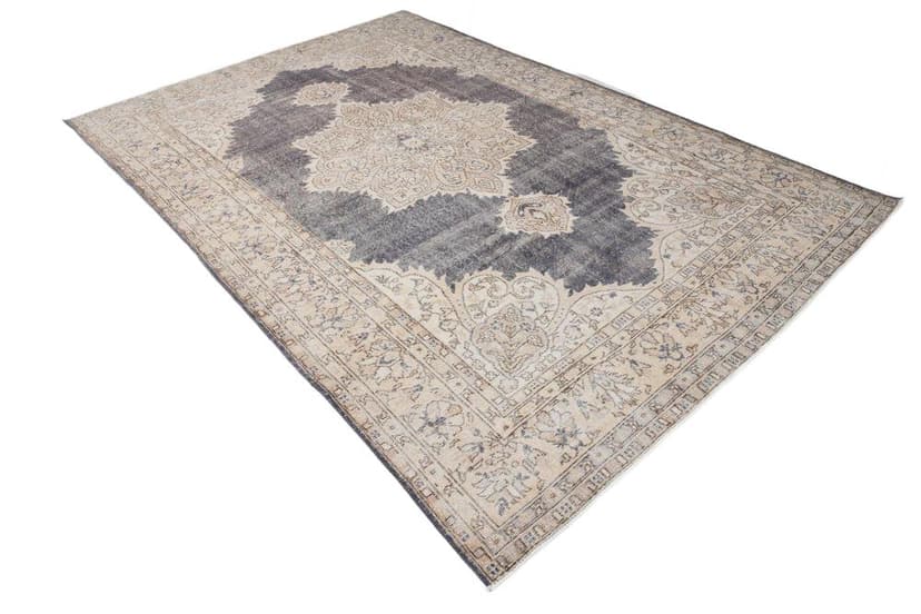 Dywan 331x227 cm, szary, wełna, lata 70.