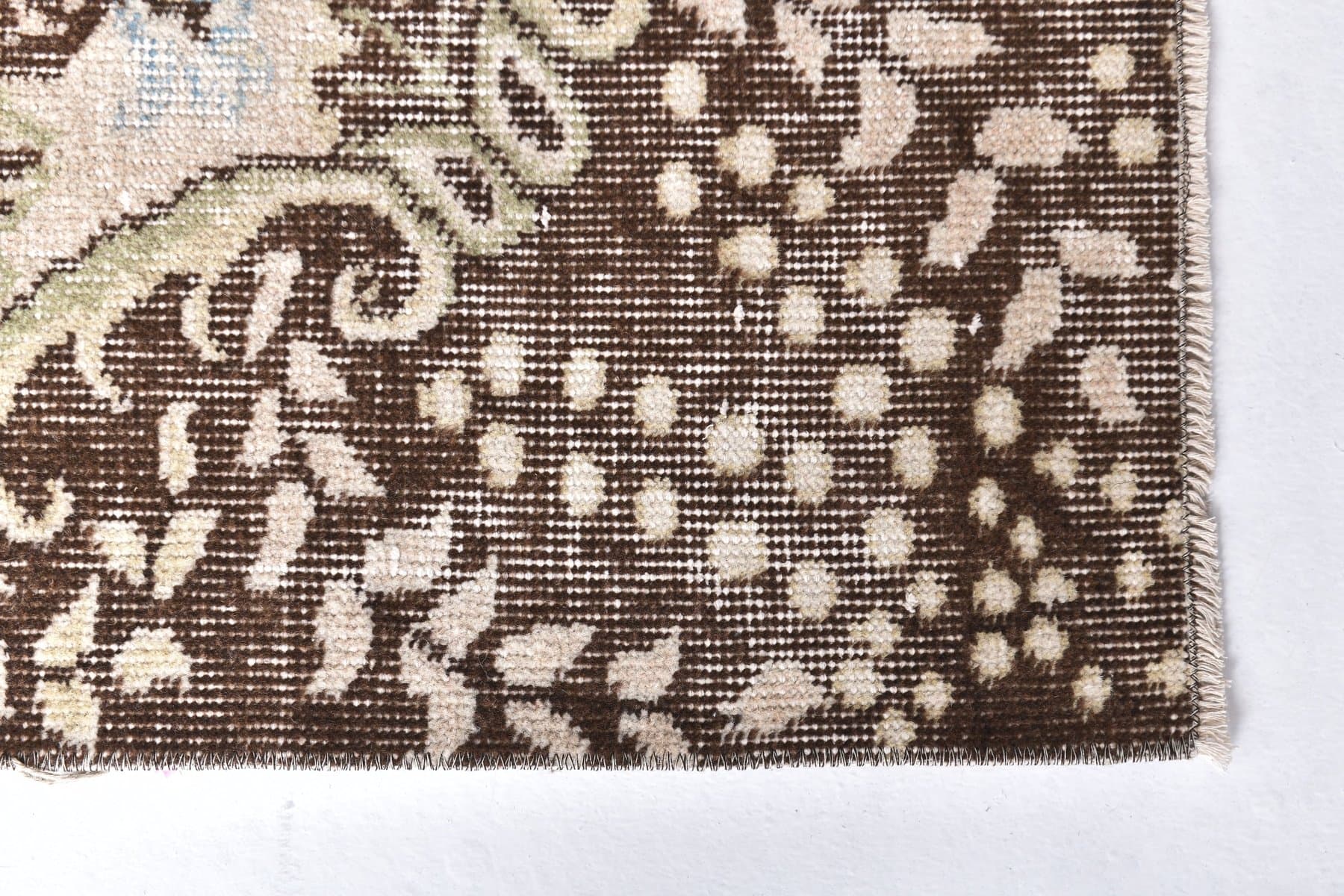 Dywan 175x266 cm, kremowy, wełna, lata 70. - 217146