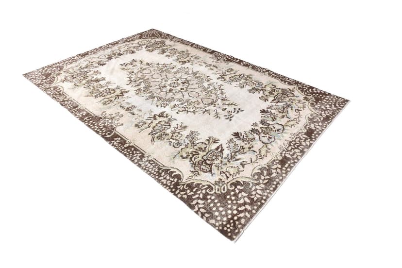 Dywan 175x266 cm, kremowy, wełna, lata 70.