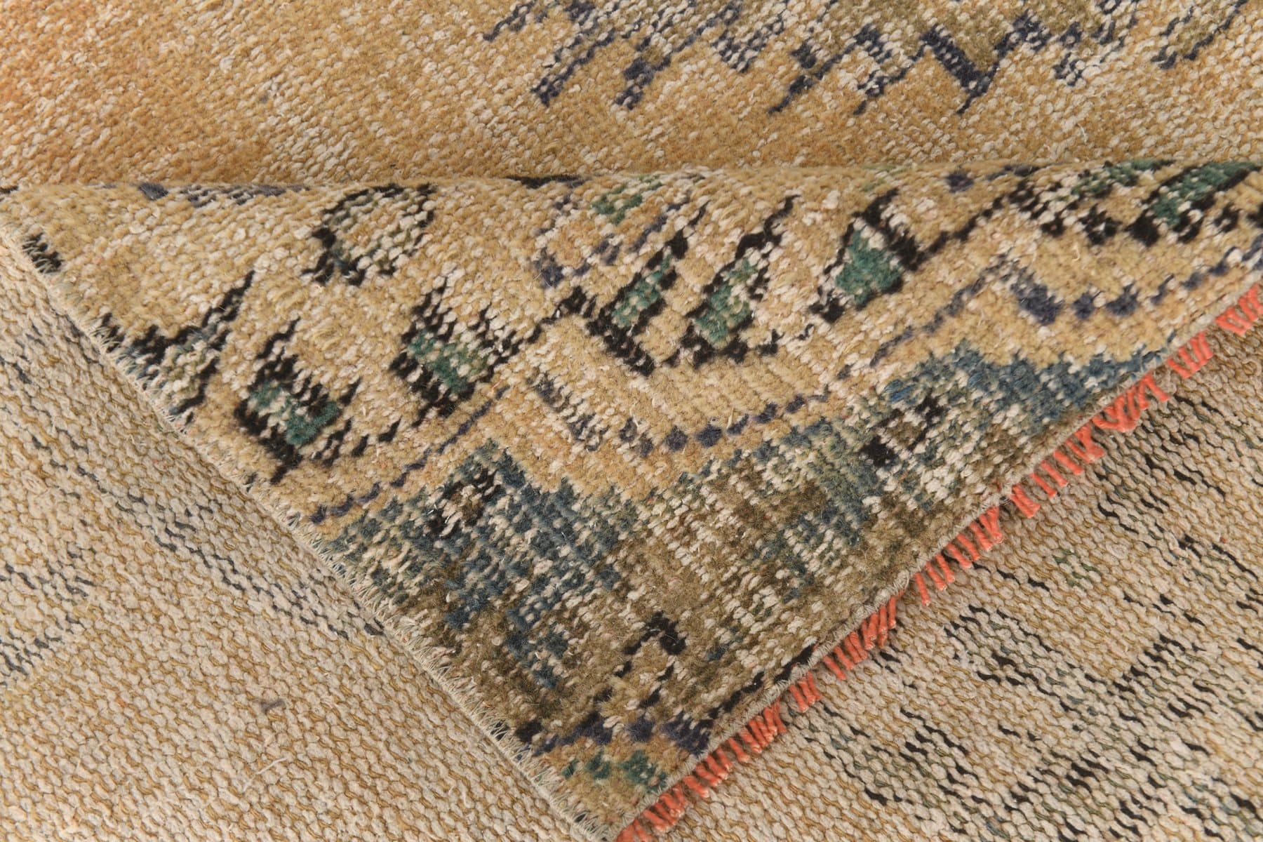 Dywan 224x143 cm, beżowy, wełna, lata 70. - 217129