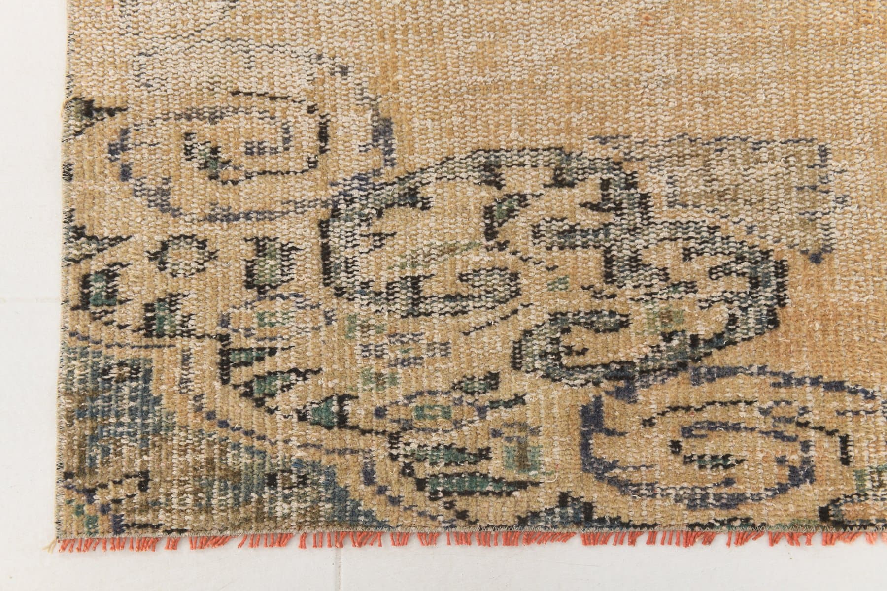 Dywan 224x143 cm, beżowy, wełna, lata 70. - 217127