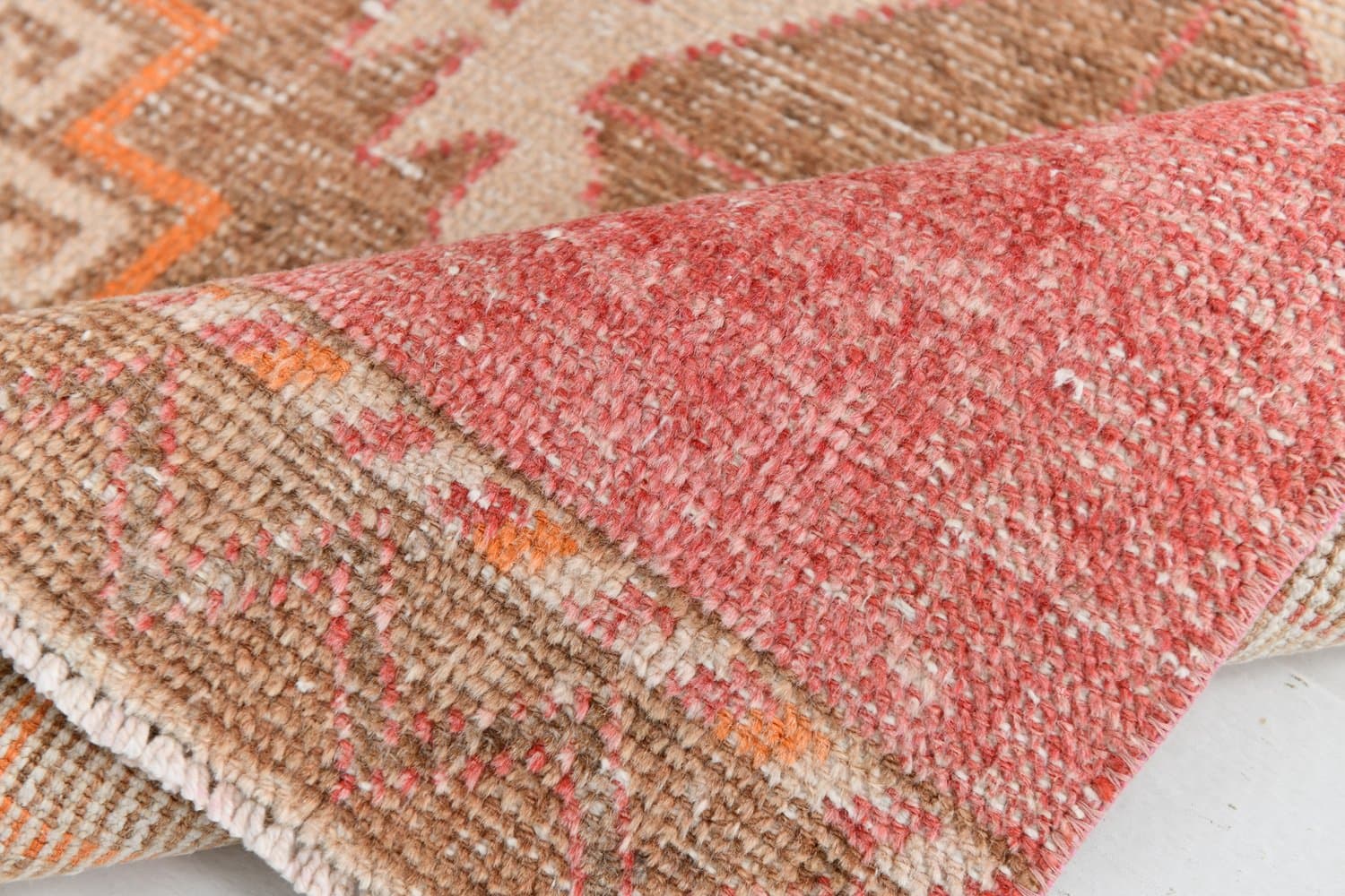 Runner 75x357 cm, red, wool, 1970s - 217084