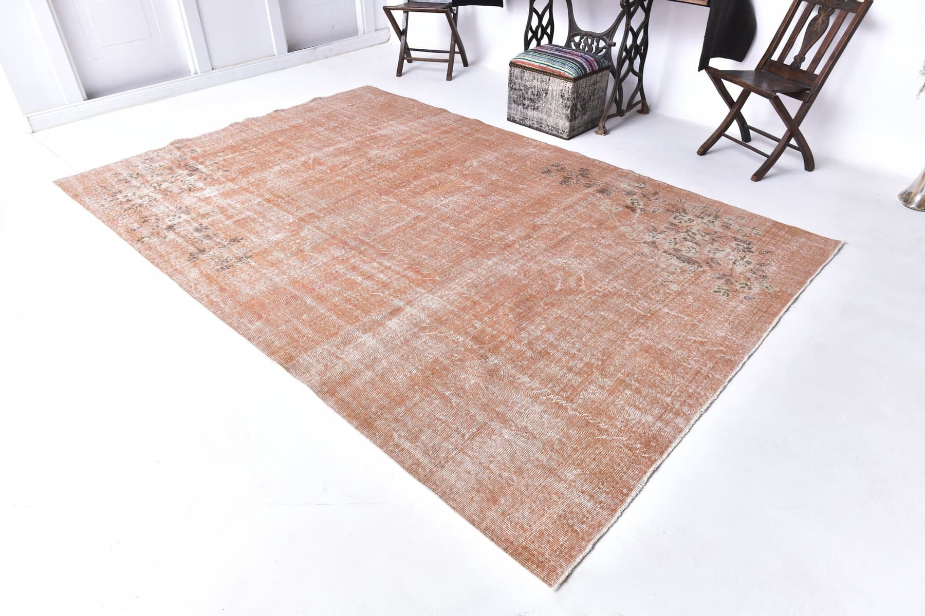 Rug 312x209 cm, orange, wool, Turkey, 1960s - 217012