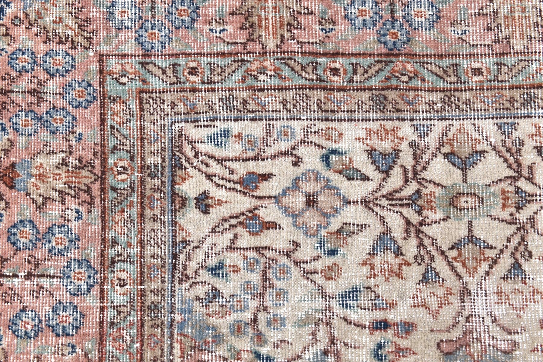 Dywan 301x210 cm, beżowy, wełna, Turcja, lata 70. - 216985