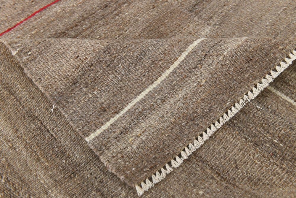 Kilim 226x291 cm, brązowy, wełna, Turcja, lata 80. - 216940