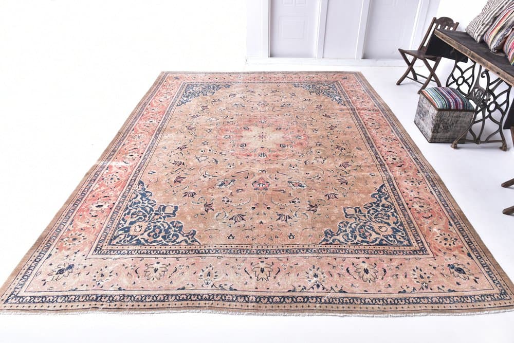 Dywan 397x300 cm, brązowy, wełna, Turcja, lata 60. - 216924