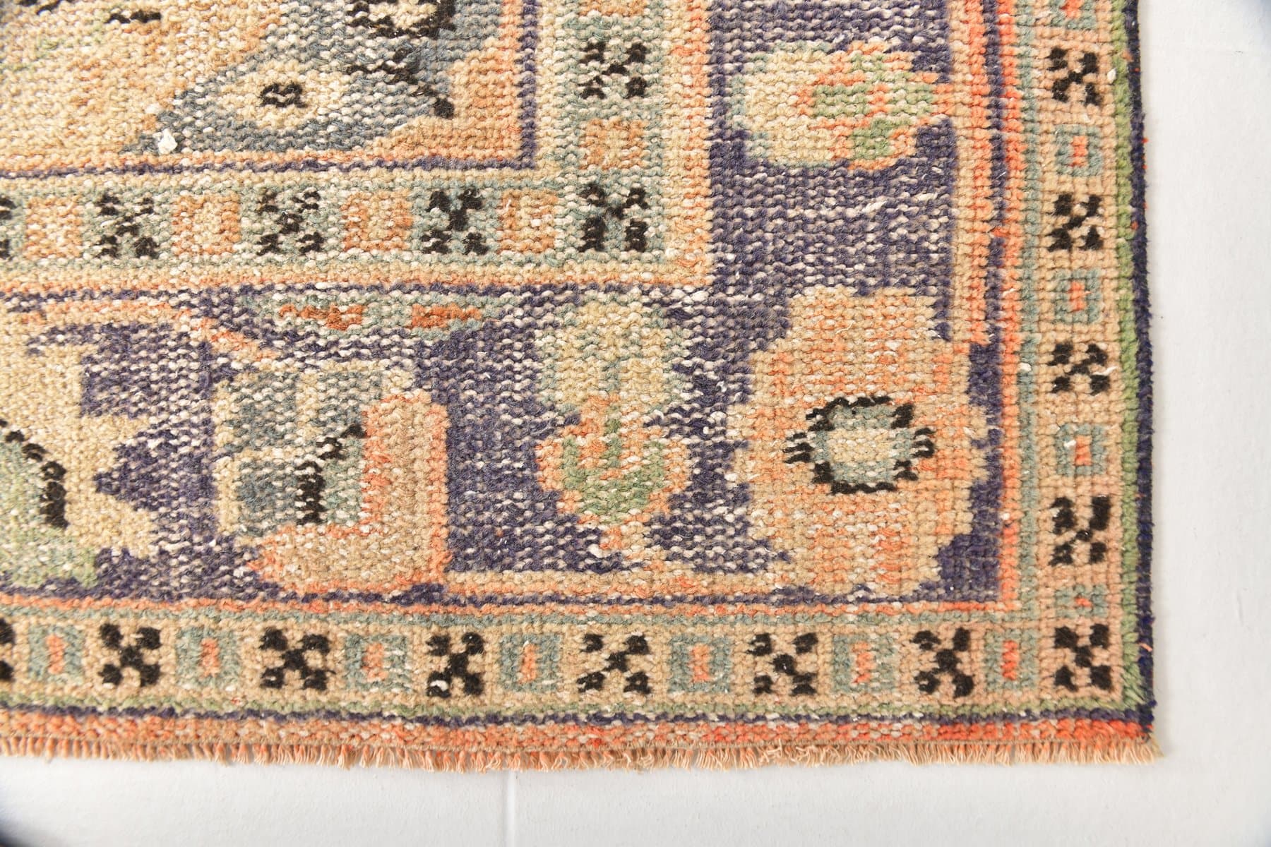 Rug 183x305 cm, orange, beige, wool, Turkey, 1970s. - 216893
