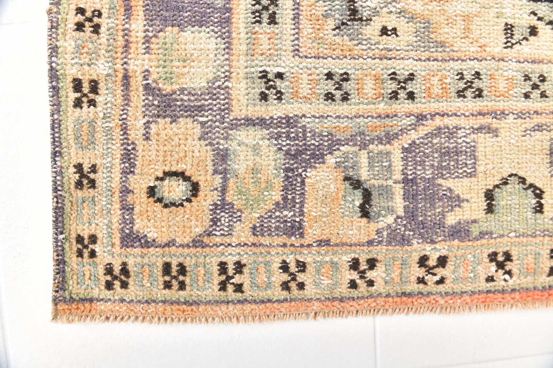 Rug 183x305 cm, orange, beige, wool, Turkey, 1970s. - 216892