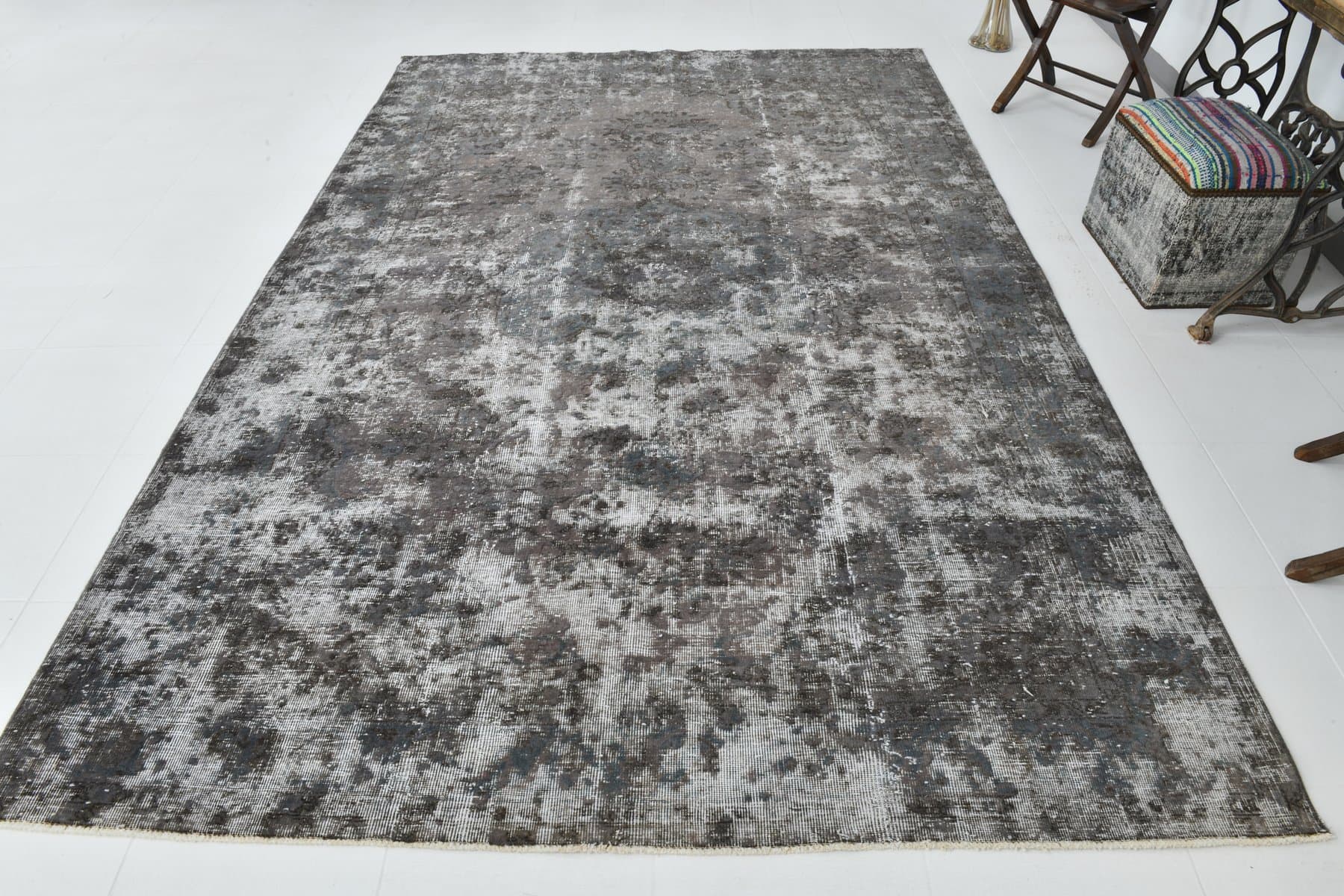 Rug 215x325 cm, Grey, Wool, 1960s - 216822