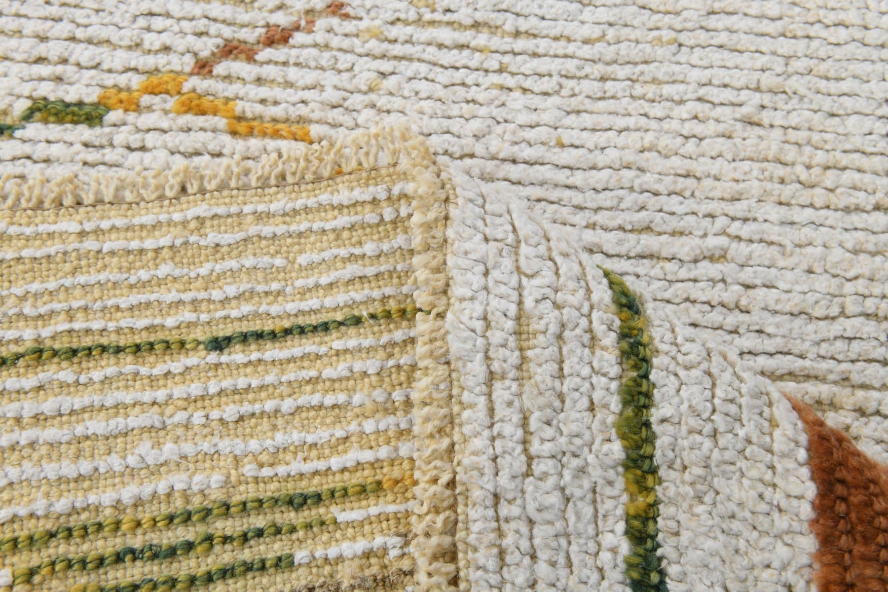 Chodnik 72x260 cm, biały, konopie, lata 80. - 216724