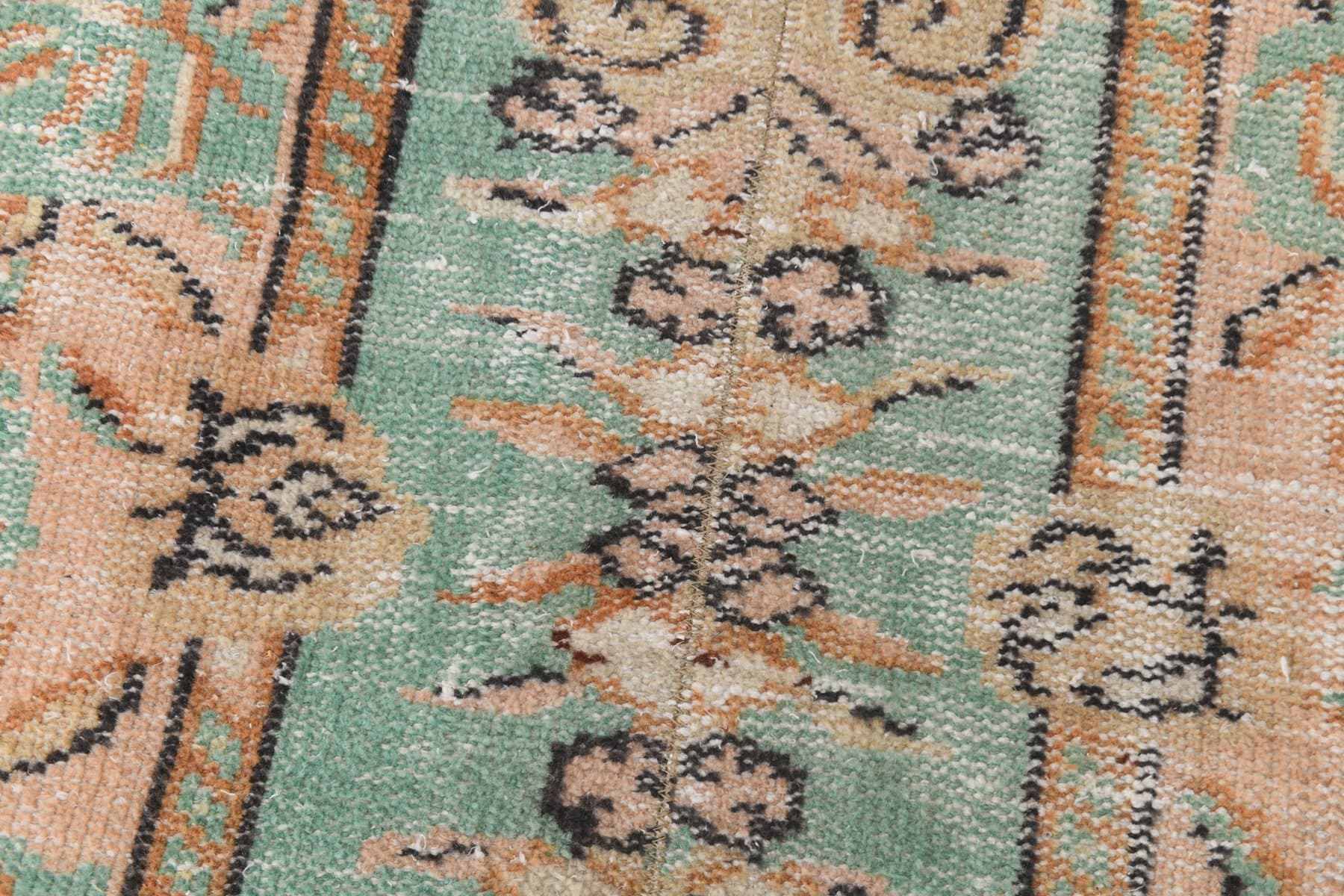 Runner 225x70 cm, turquoise, wool, 1970s - 215920