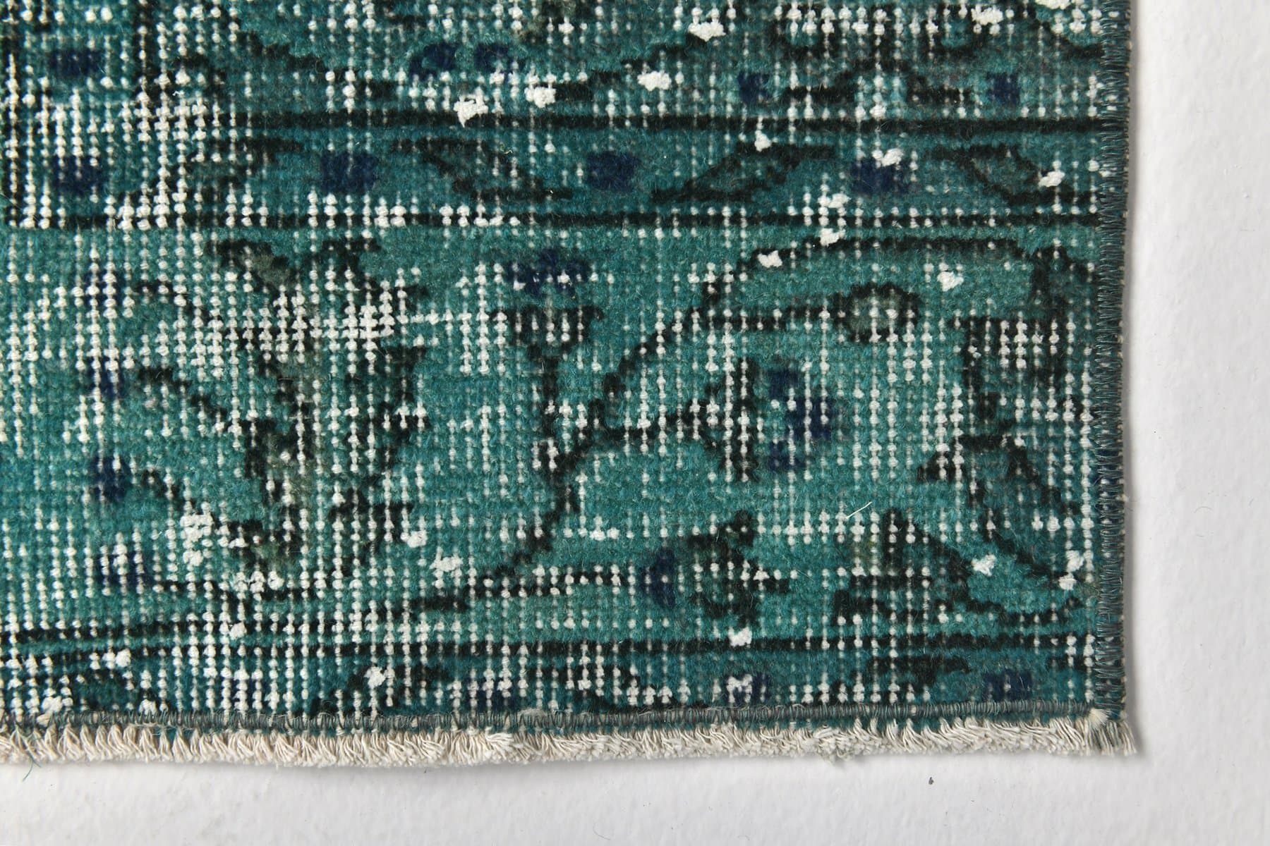 Runner 132x45 cm, turquoise, wool, 1970s - 215900