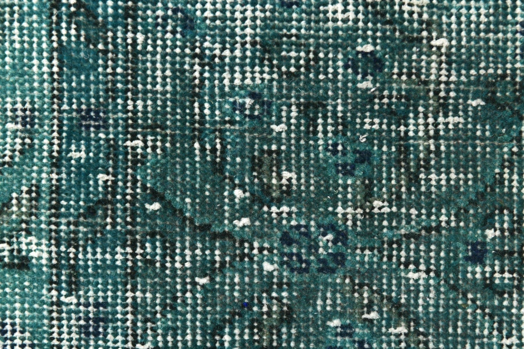 Runner 132x45 cm, turquoise, wool, 1970s - 215898