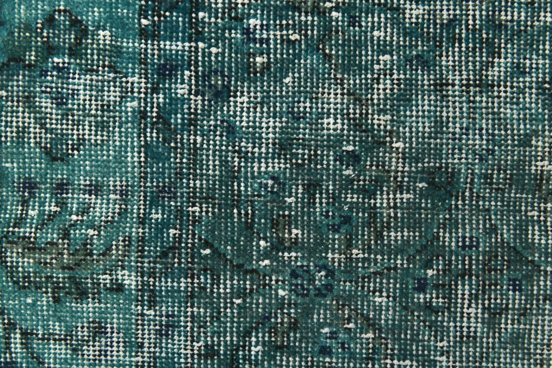 Runner 132x45 cm, turquoise, wool, 1970s - 215897