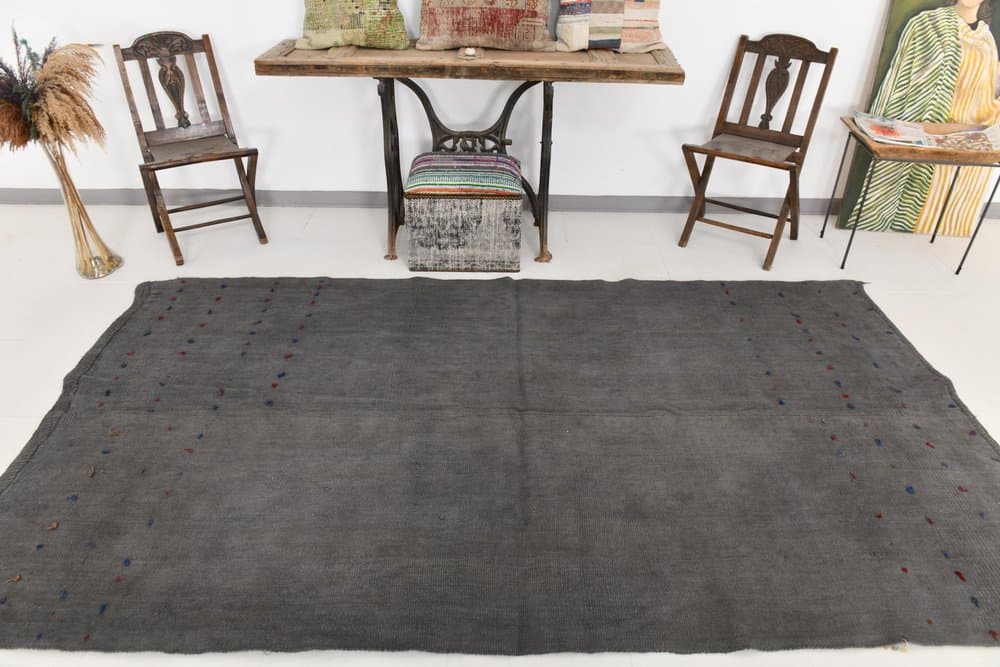 Rug 158x287 cm, grey, hemp, 1970s - 215862