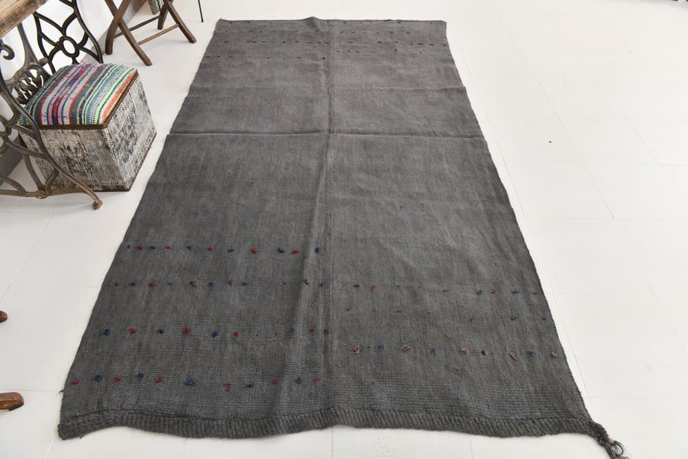 Rug 158x287 cm, grey, hemp, 1970s - 215860