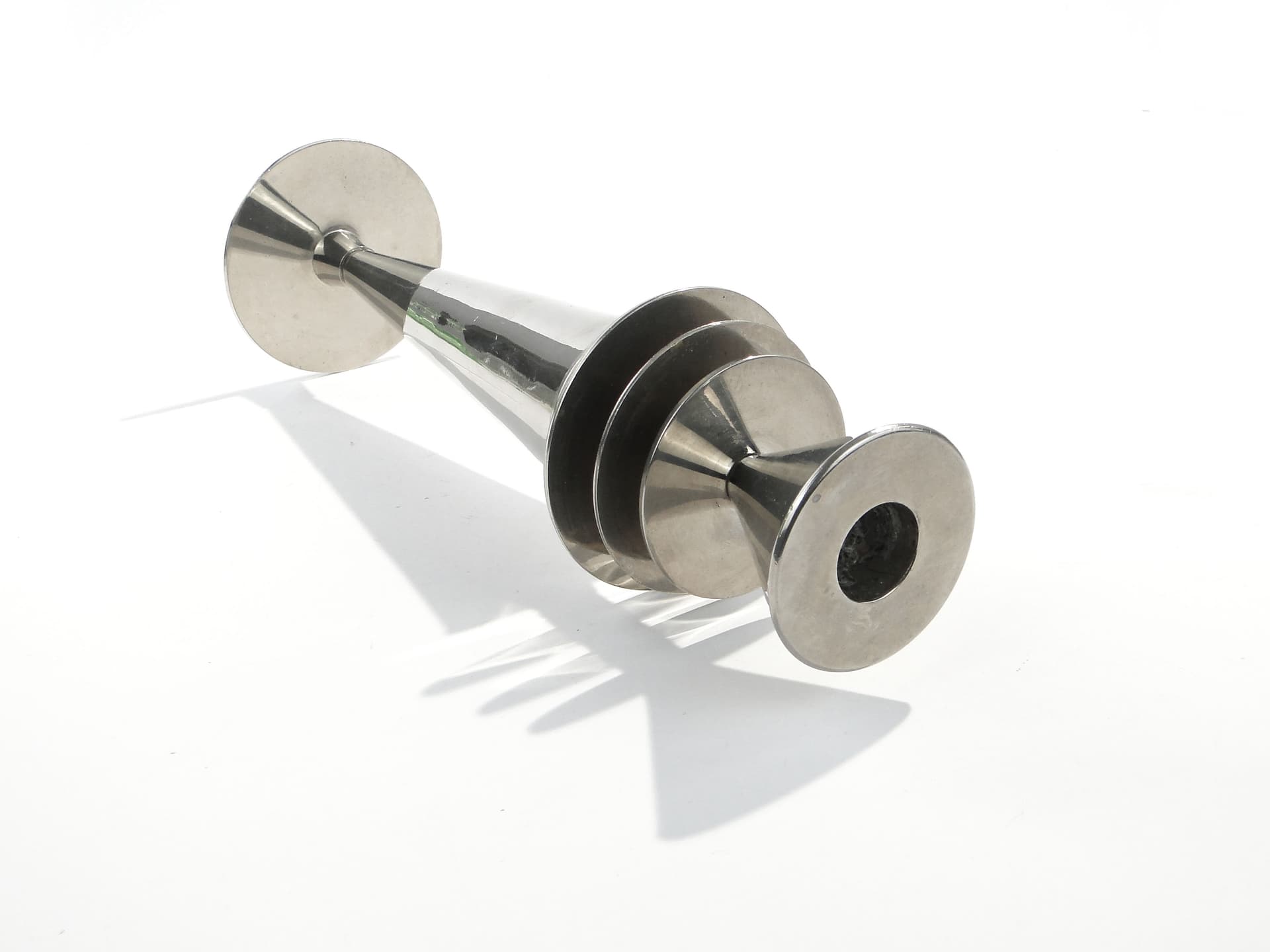 Candlestick Art Deco, silver brass, Christofle, France, 1920s. - 1593