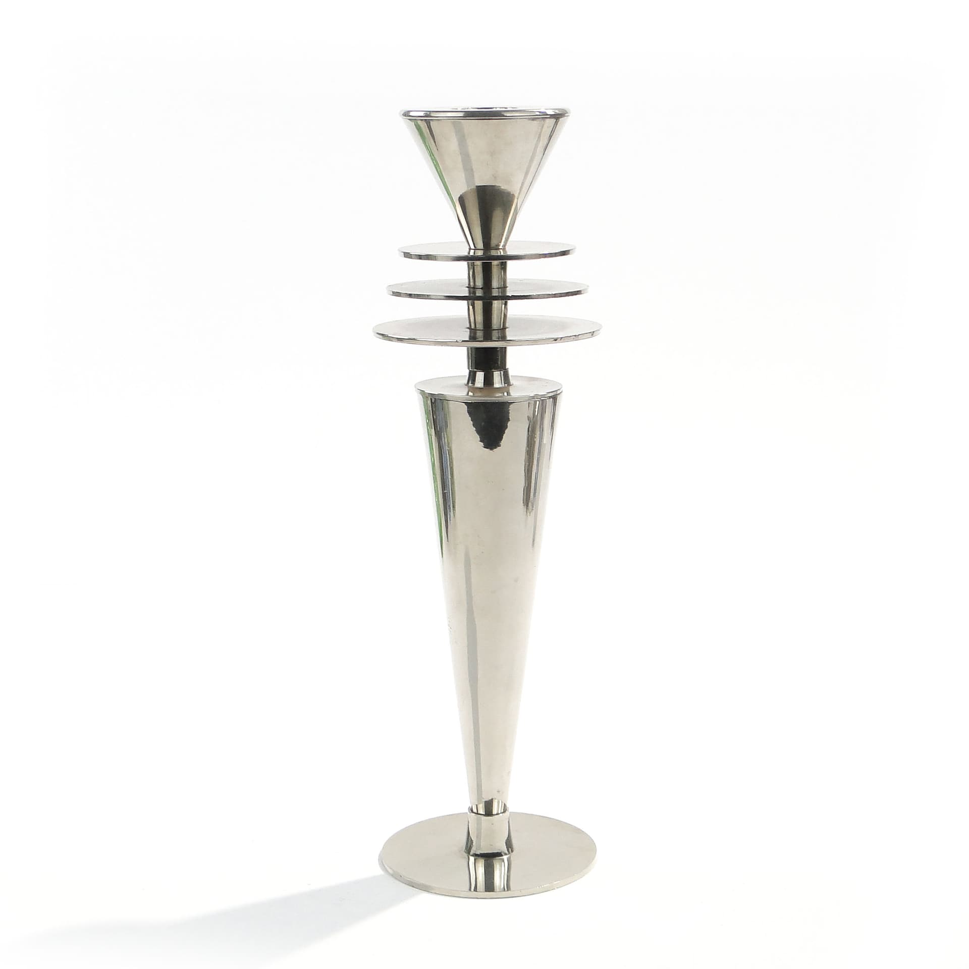 Candlestick Art Deco, silver brass, Christofle, France, 1920s. - 1586