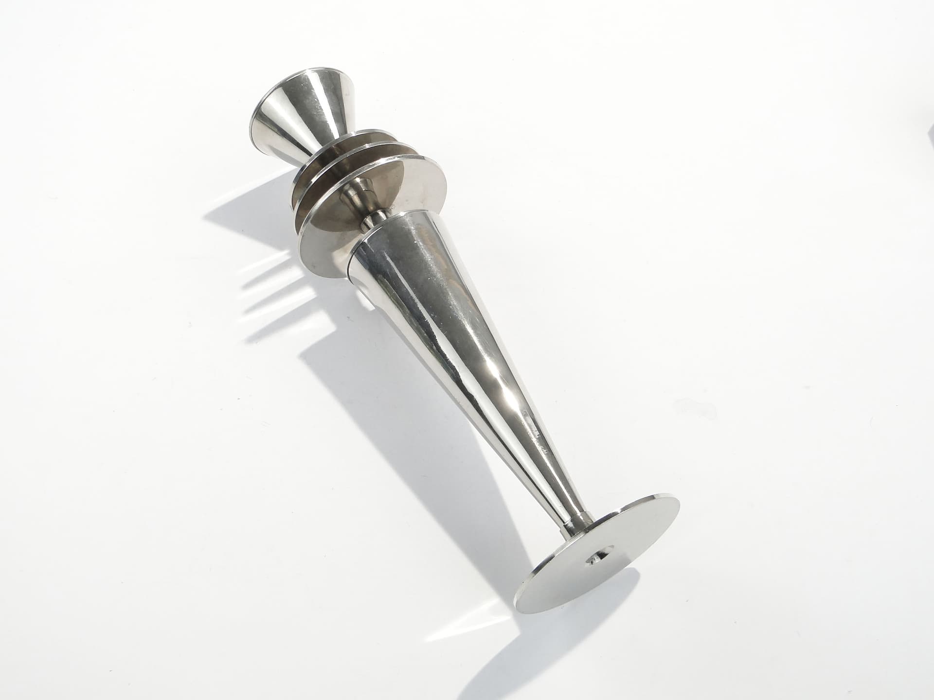 Candlestick Art Deco, silver brass, Christofle, France, 1920s. - 1592