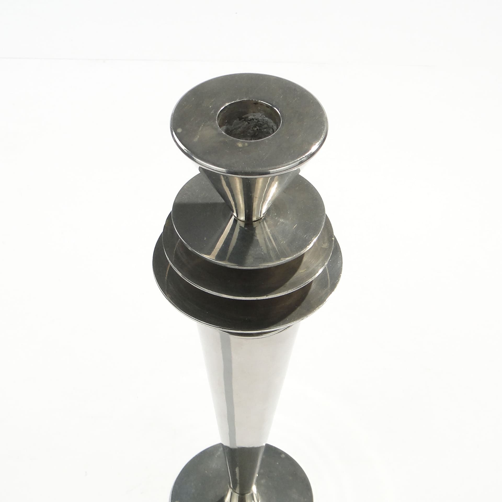 Candlestick Art Deco, silver brass, Christofle, France, 1920s. - 1588