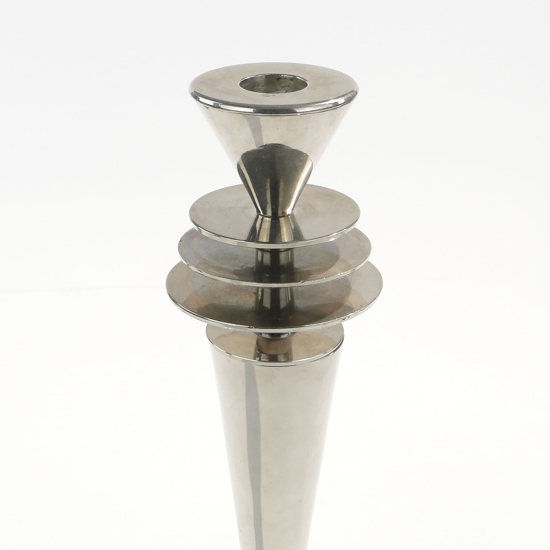 Candlestick Art Deco, silver brass, Christofle, France, 1920s. - 1587