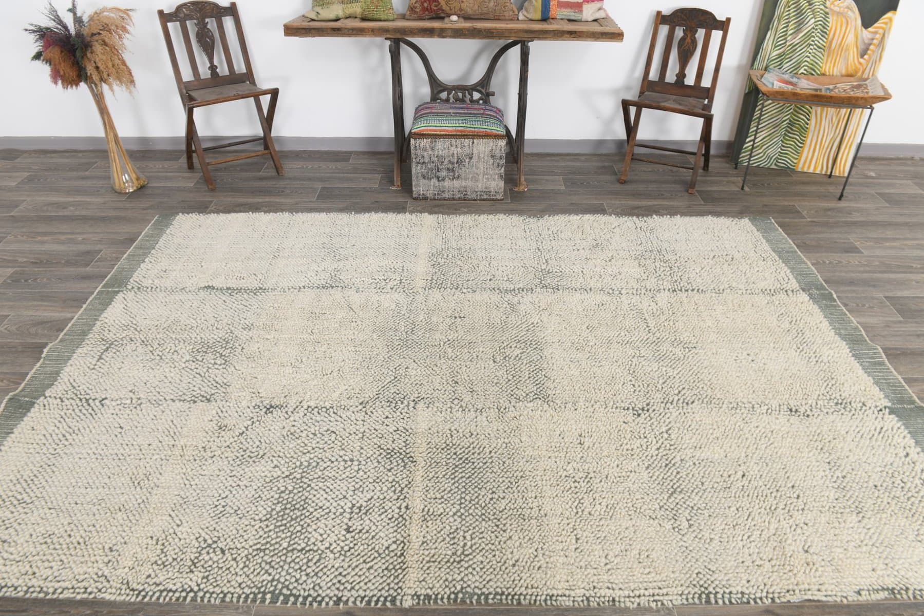 Kilim 300x200 cm, ivory, wool, 1970s - 215814