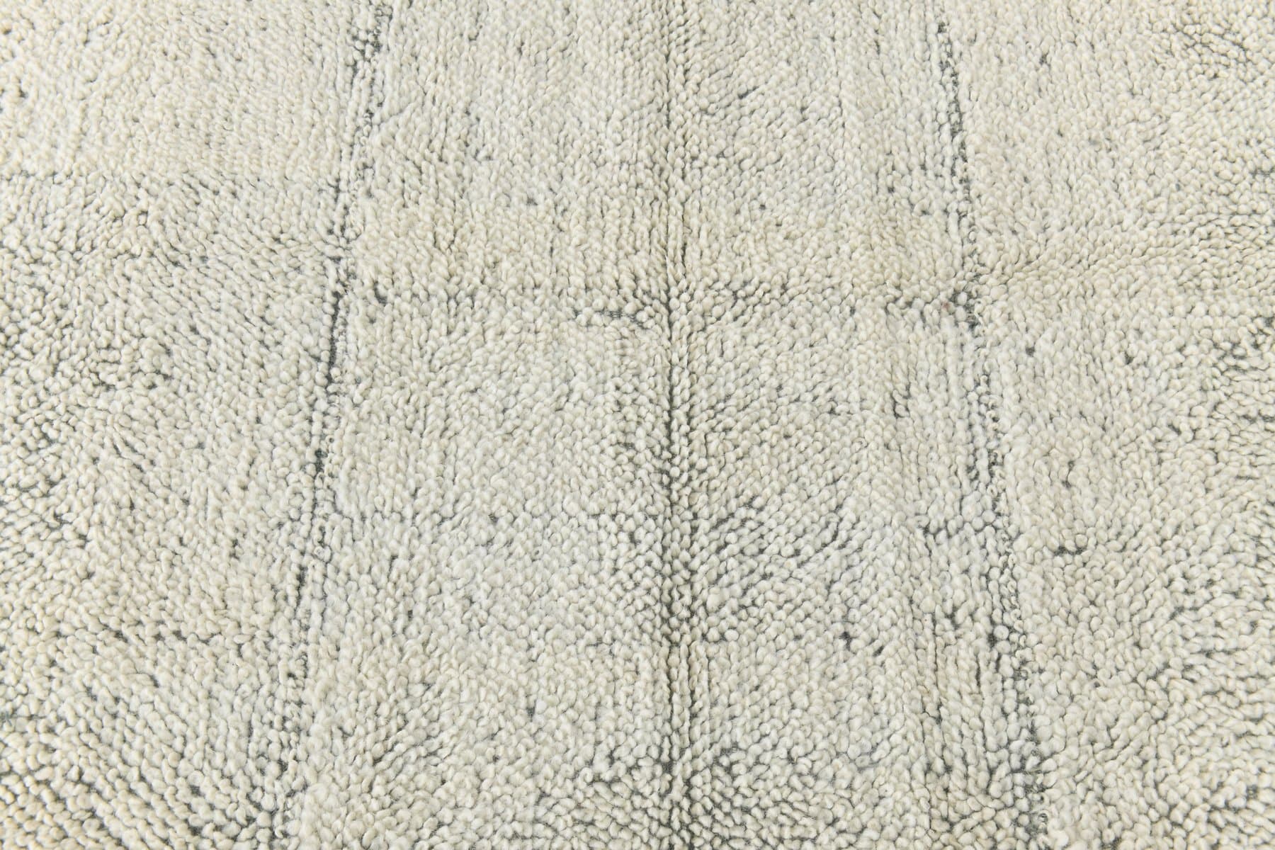 Kilim 197x307 cm, ivory white, grey, wool, 1970s - 215805