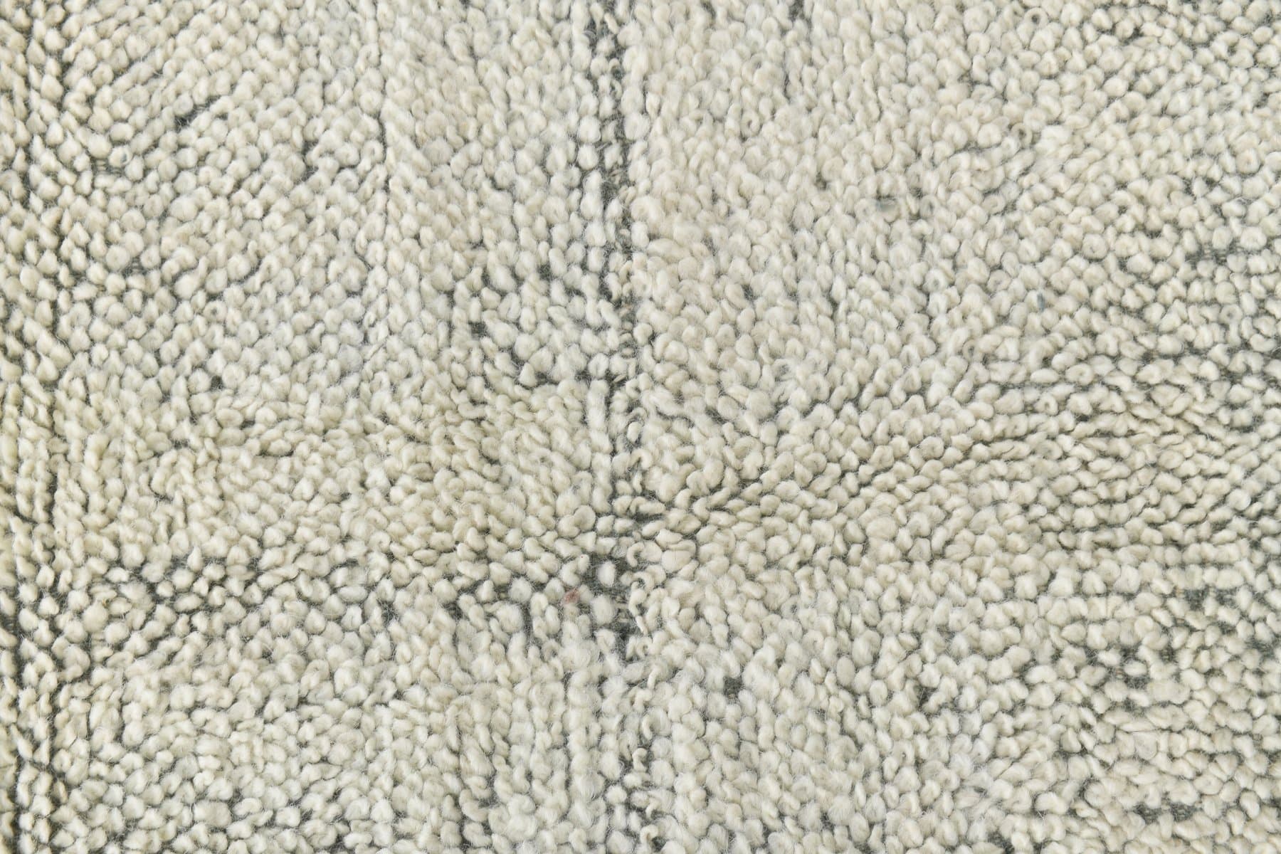 Kilim 197x307 cm, ivory white, grey, wool, 1970s - 215806