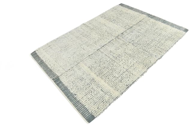 Kilim 137x200 cm, white, green, wool, 1970s - DIMENSION