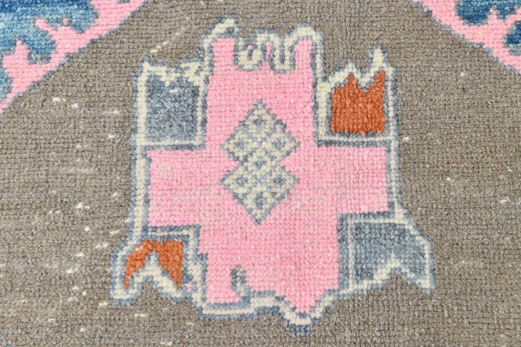 Dywan 305x422 cm, niebieski, szary, wełna, lata 70. - 215770