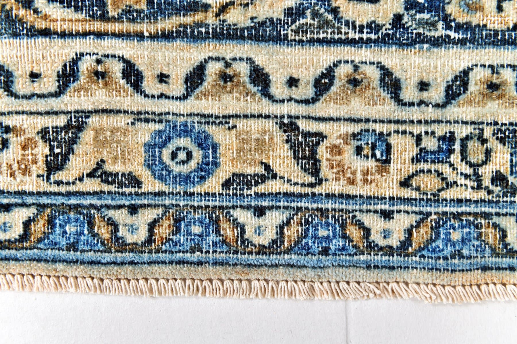 Rug 343x260 cm, turquoise, grey, wool, 1960s - 215750