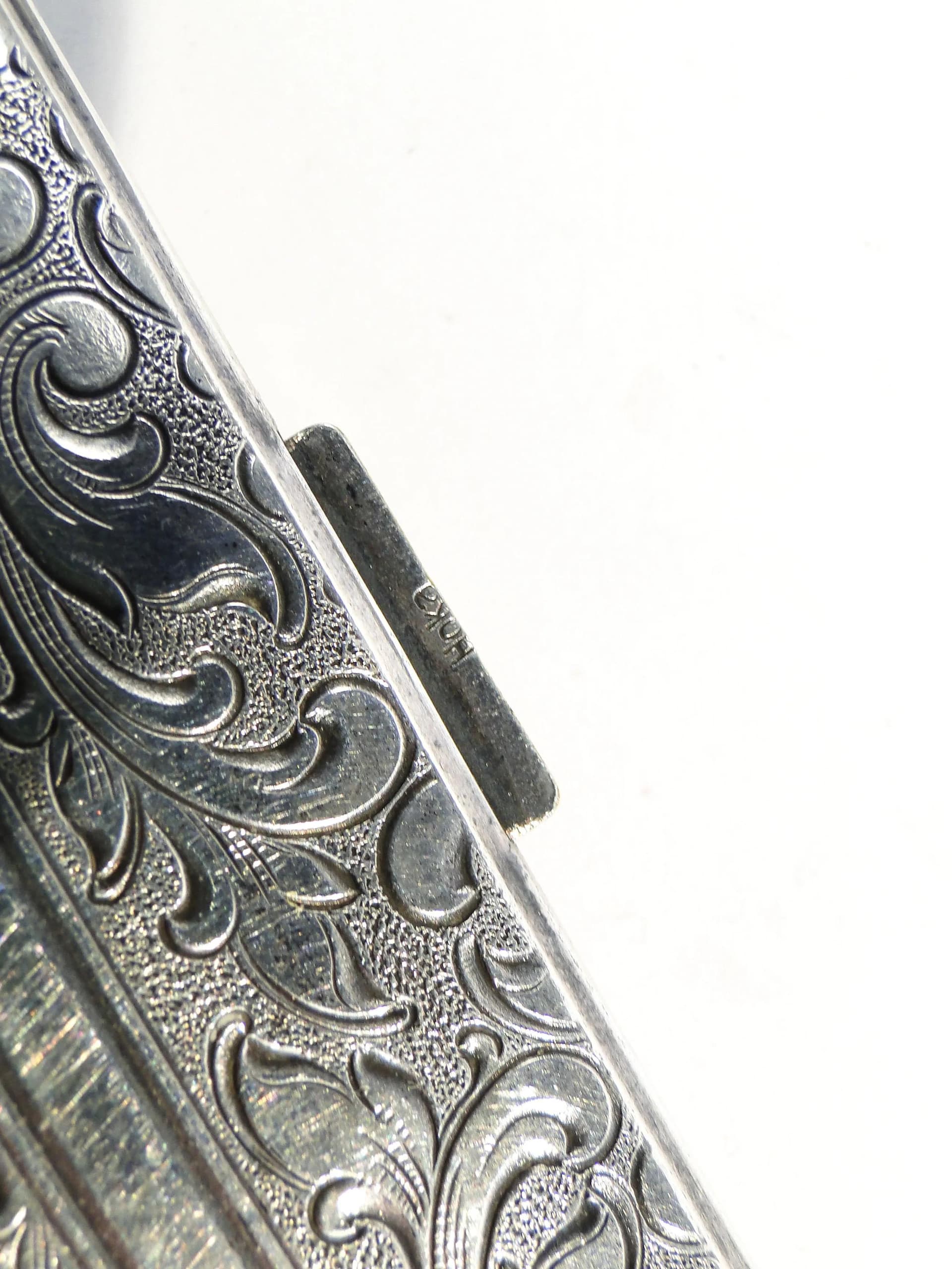 Silver-Plated Art Deco Engraved Cigarette Case, HOKA, Germany, 1930s - 15894