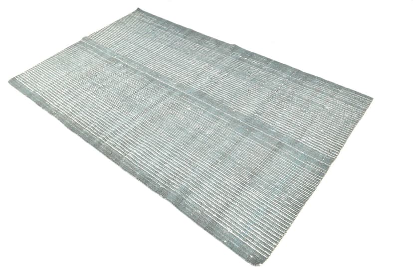 Kilim 221x135 cm, turkusowy, wełna, lata 70.