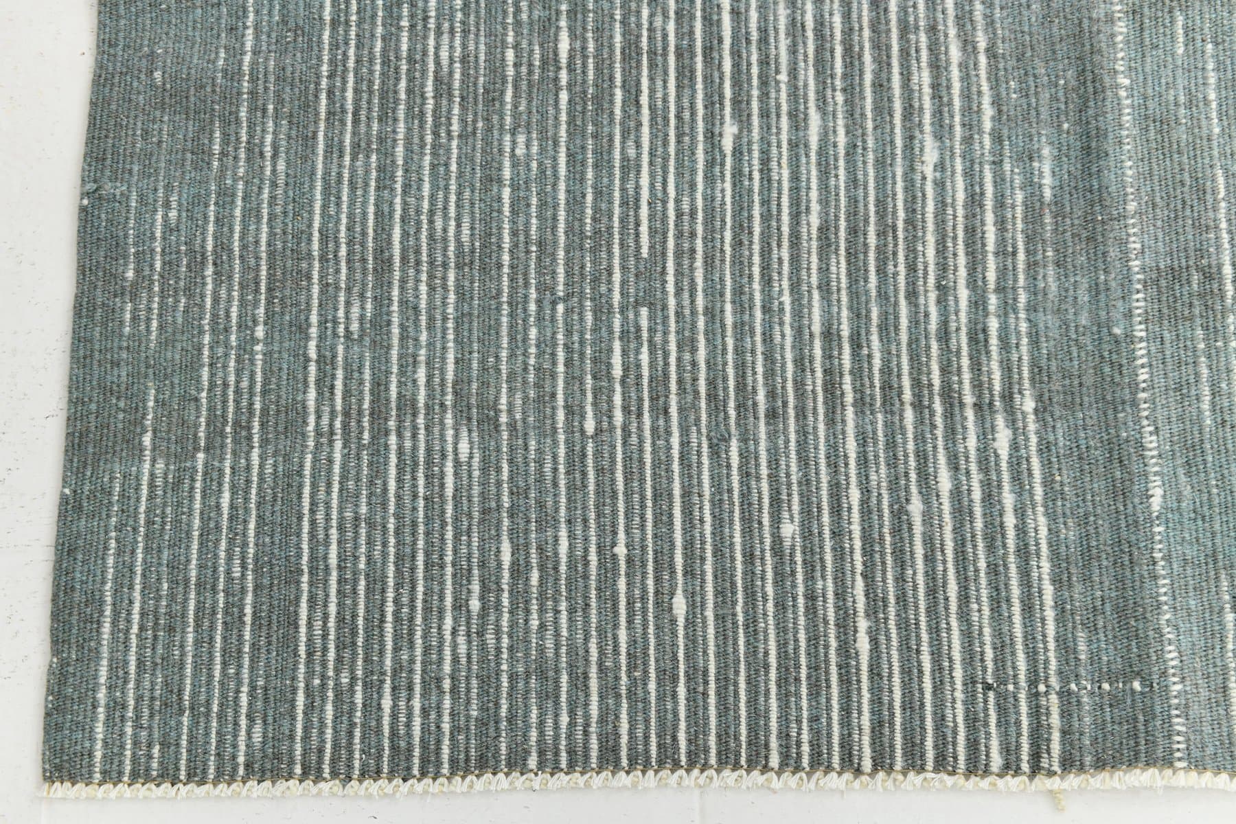 Kilim 221x135 cm, turkusowy, wełna, lata 70. - 215699