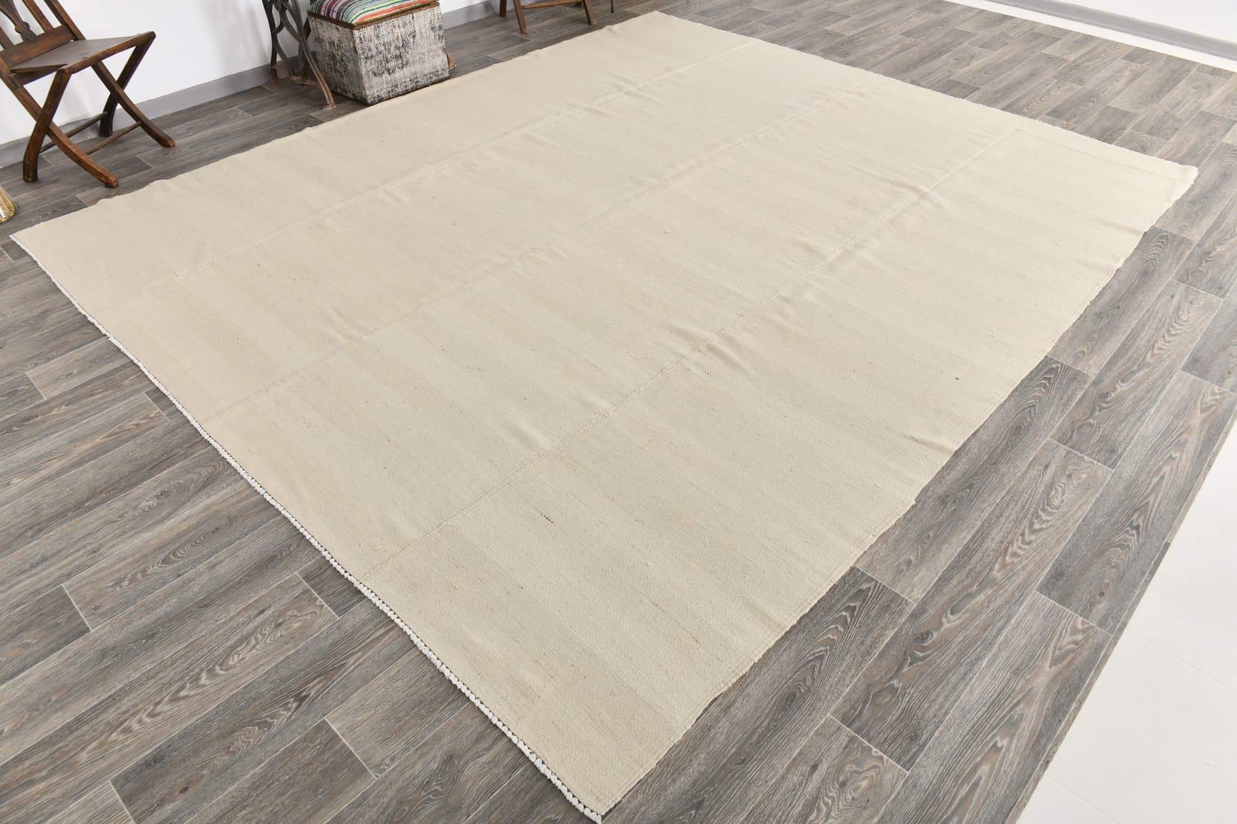 Kilim 334x285 cm, beige, wool, Turkey, 1970s - 216700