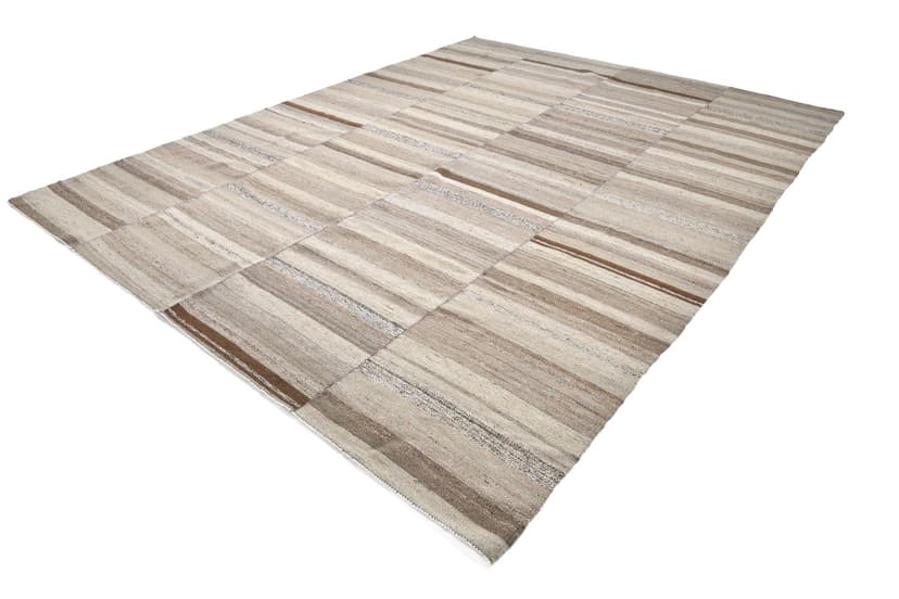 Kilim 393x310 cm, beżowy, wełna, lata 70.