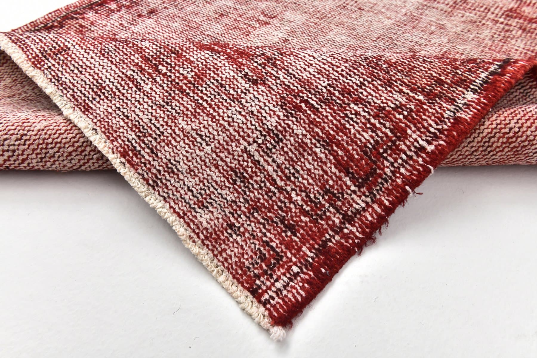 Chodnik 218x88 cm, czerwony, wełna, lata 60. - 216644