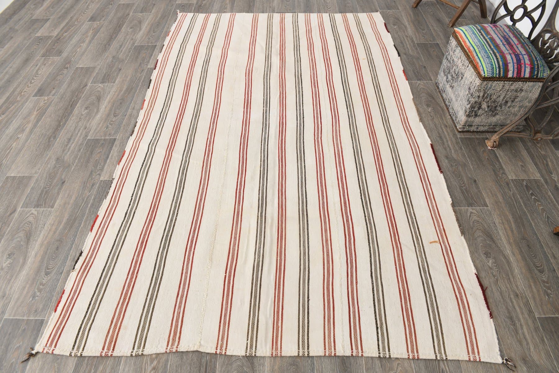 Kilim Rug 161x263 cm, Beige, Hemp, 1970s - 216612