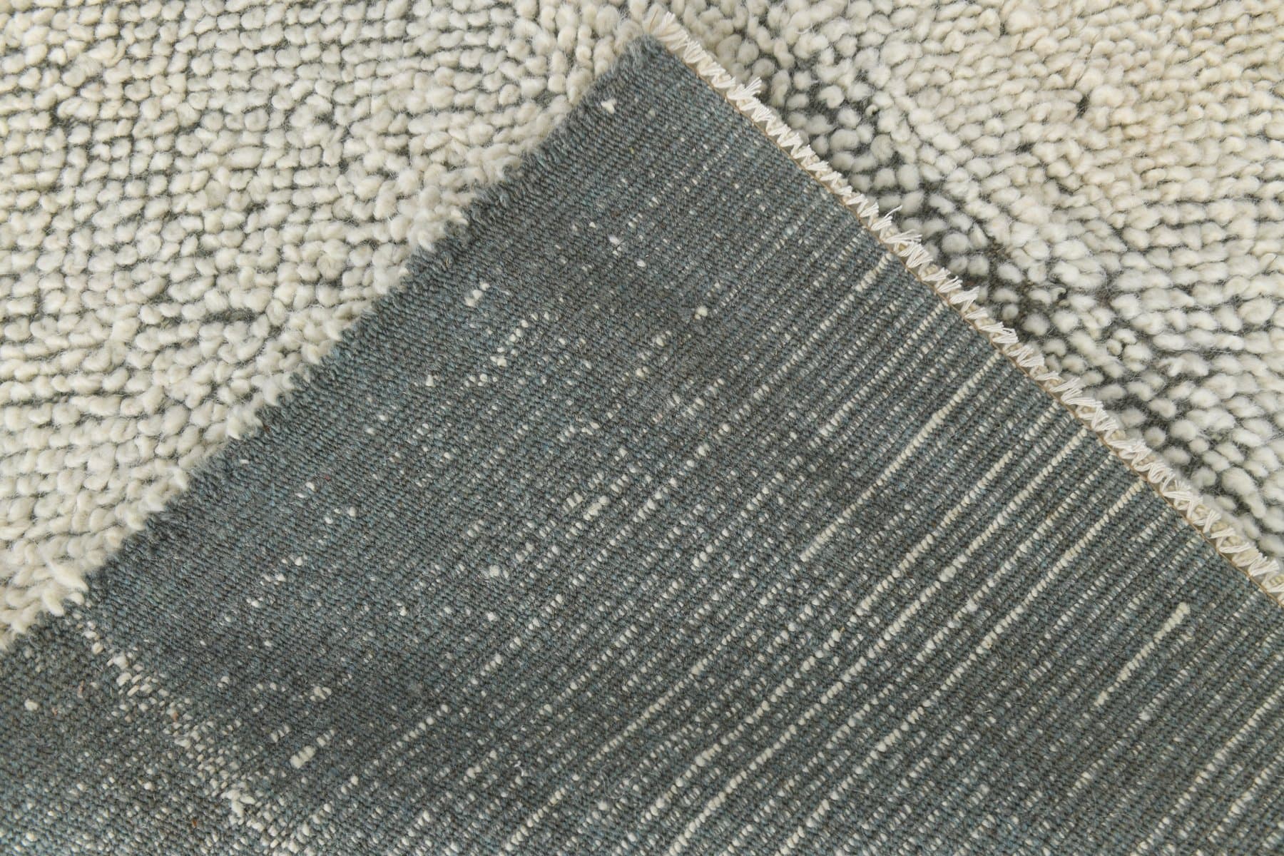 Kilim 198x307 cm, white, wool, 1970s - 216494