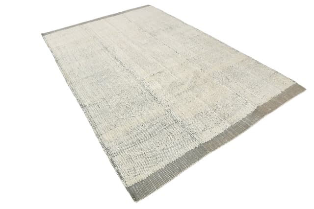 Kilim 198x307 cm, white, wool, 1970s - DIMENSION