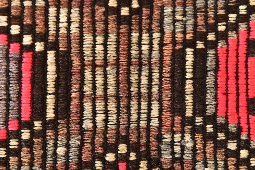 Kilim 178x297 cm, brązowy, różowy, wełna, lata 70. - 216440