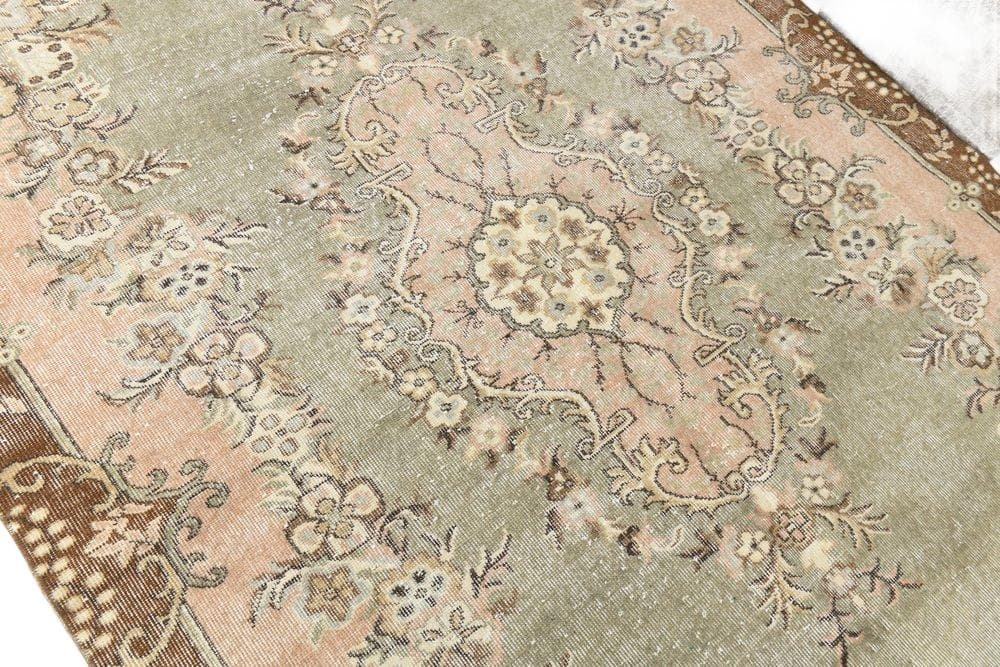 Dywan 175x278 cm, oliwkowy, wełna, lata 70. - 216371